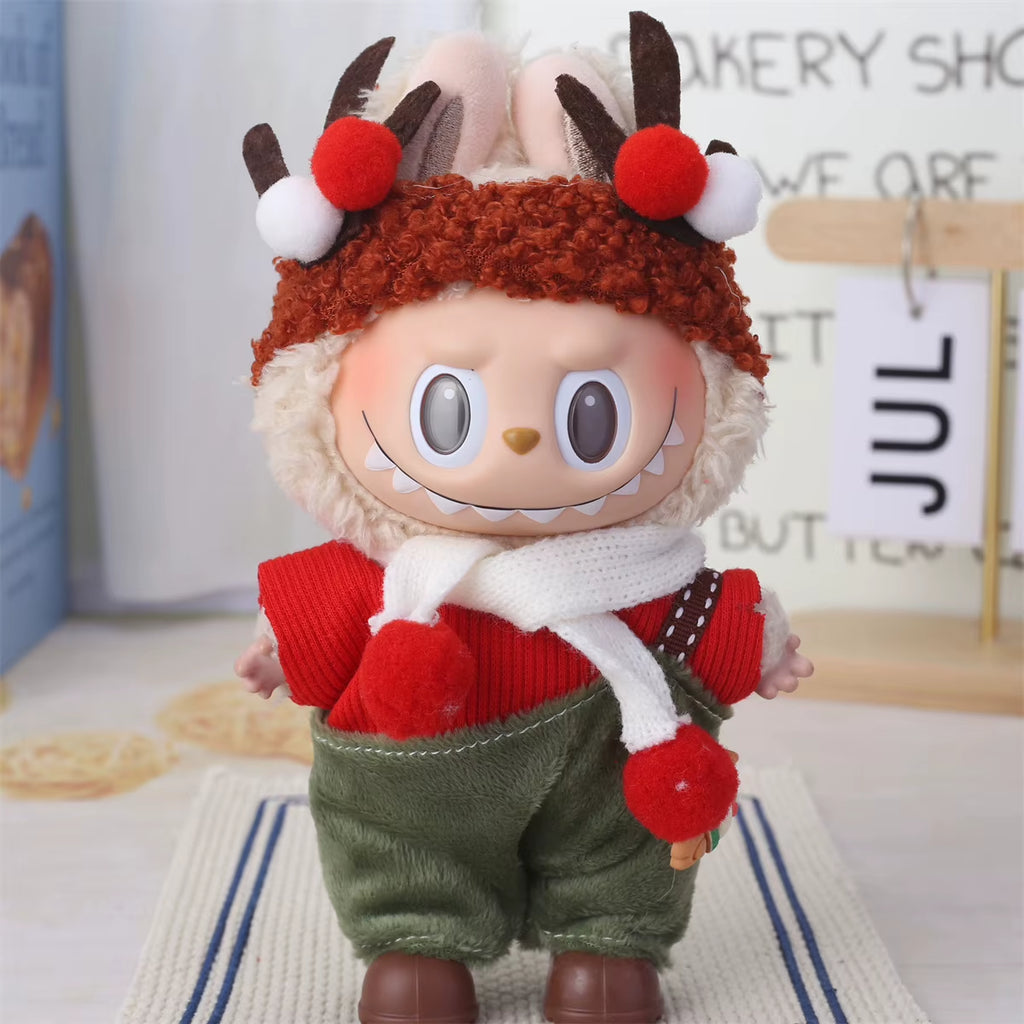 Get Festive with Our 15/17Cm Labubu Doll Christmas Outfit! 🎄🦌 Perfect Unique Gift for the Holidays!